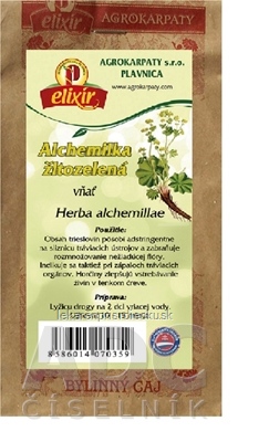 AGROKARPATY ALCHEMILKA ŽLTOZELENÁ vňať bylinný čaj 1x50 g