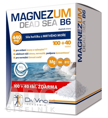 MAGNEZUM DEAD SEA B6 - DA VINCI tbl 100+40 zadarmo (140 ks)