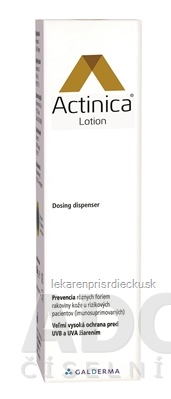 Actinica Lotion svetlofiltrujúce telové mlieko vo fľaške s dávkovačom 1x80 g
