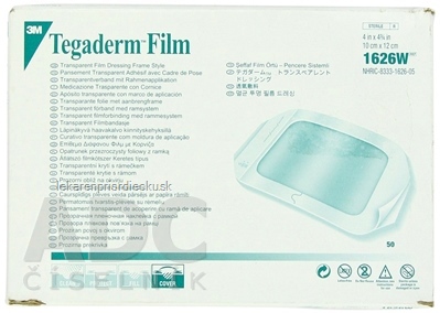 3M TEGADERM Film 1626W 10cm x 12cm, transparentné krytie, 1x1 ks