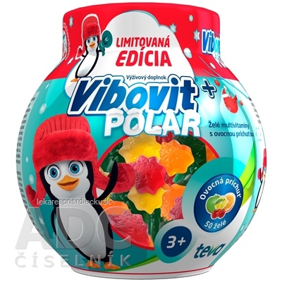 VIBOVIT+ POLAR želé (žuvacie tablety) s ovocnou príchuťou 1x50 ks