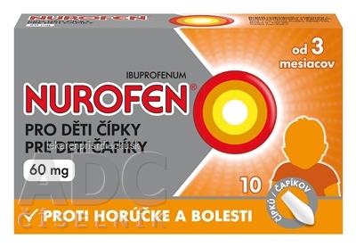 NUROFEN pre deti čapíky 60 mg sup 1x10 ks