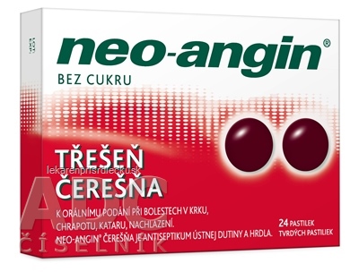 NEO-ANGIN ČEREŠŇA 1,2 mg/0,6 mg/5,9 mg pastilky pas ord (blis.PVC/PVDC/Al) 1x24 ks