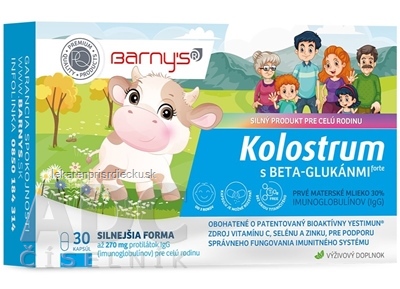 Barnys KOLOSTRUM s beta-glukánmi forte cps 1x30 ks