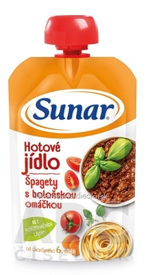 Sunar Hotové jedlo Špagety s boloňskou omáčkou (od ukonč. 6. mesiaca) 1x120 g